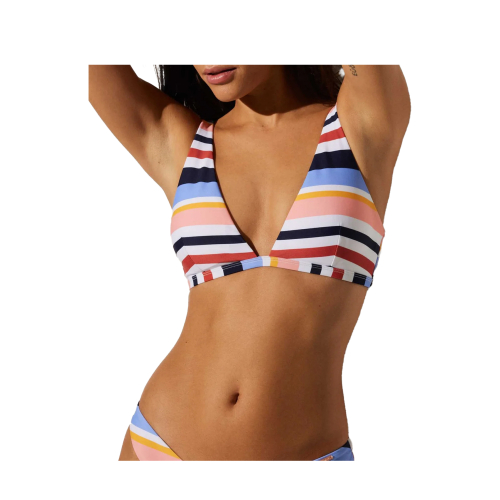 YSABEL MORA bikini donna triangolo righe multicolor slip brasiliano 82461+82468