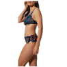 YSABEL MORA women's bikini with underwire C cup blue multicolor pattern 82723