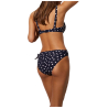 YSABEL MORA women's bikini with underwire D cup blue pattern with white polka dots 82651+82659