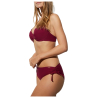 YSABEL MORA bikini donna con ferretto coppa D  bordeaux slip midi 82681+82688