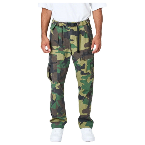 WHITE SAND men's ripstop cargo trousers camouflage print SU75 290 MADE IN ITALY