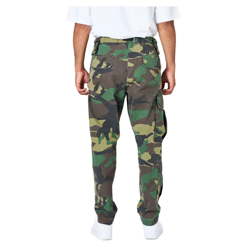 WHITE SAND men's ripstop cargo trousers camouflage print SU75 290 MADE IN ITALY