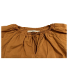 LA FEE MARABOUTEE women's blouse FF-TO-SOLAR-S 100% cotton in curry color MADE IN ITALY