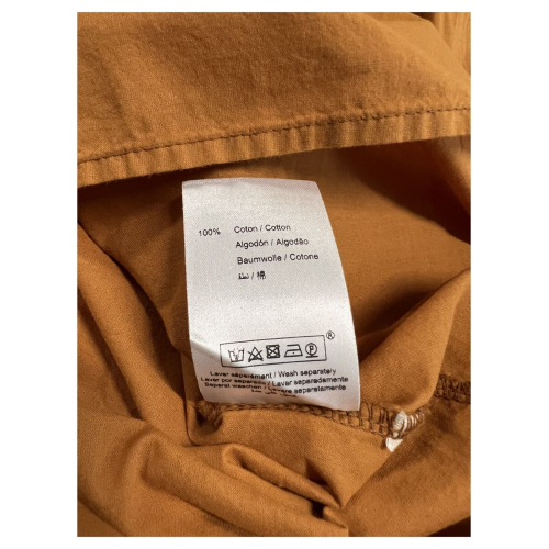 LA FEE MARABOUTEE women's blouse FF-TO-SOLAR-S 100% cotton in curry color MADE IN ITALY