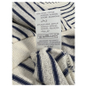 LA FEE MARABOUTEE maglia donna righe ecru/blu cotone FD-PU-DANAO MADE IN ITALY