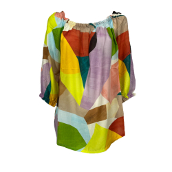 ALDO MARTINS linea CAPJULUCA blusa multicolor spalle scoperte 5127 JANA MADE IN SPAIN