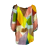 ALDO MARTINS CAPJULUCA line multicolor off shoulder blouse 5127 JANA MADE IN SPAIN