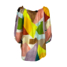 ALDO MARTINS linea CAPJULUCA blusa multicolor spalle scoperte 5127 JANA MADE IN SPAIN