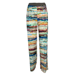 ALDO MARTINS linea CAPJULUCA pantalone palazzo jersey pois multicolor 5113 DAN MADE IN SPAIN