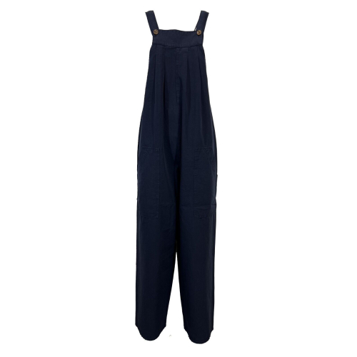 4.10 women's blue cotton dungarees DD24613 MADE IN ITALY