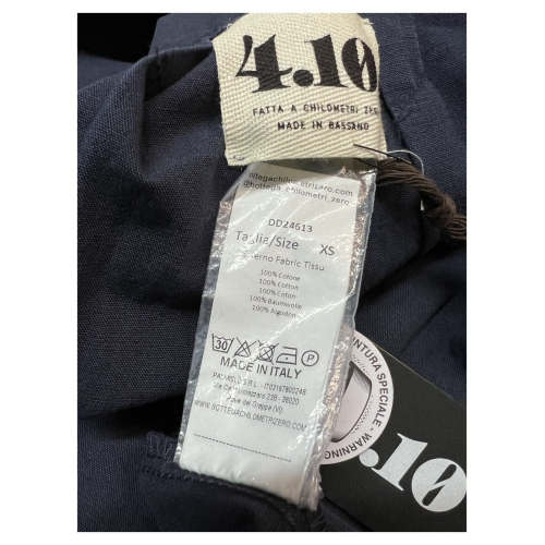 4.10 women's blue cotton dungarees DD24613 MADE IN ITALY