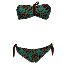 JUSTMINE bikini fascia foderata double-face acqua/marrone JCOBKSS24-B2770 1058 MADE IN ITALY