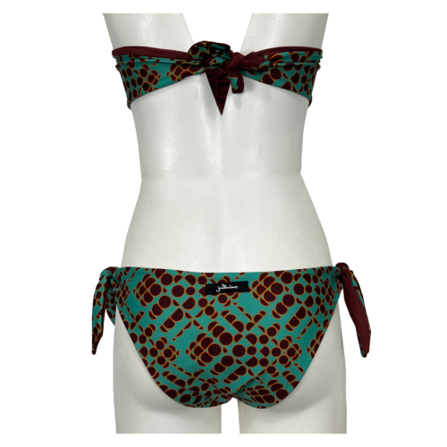 JUSTMINE bikini fascia foderata double-face acqua/marrone JCOBKSS24-B2770 1058 MADE IN ITALY