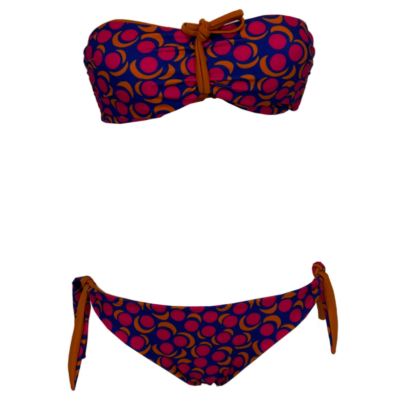 JUSTMINE bikini fascia foderata double-face fuxia/cuoio JCOBKSS24-B2770 1057 MADE IN ITALY