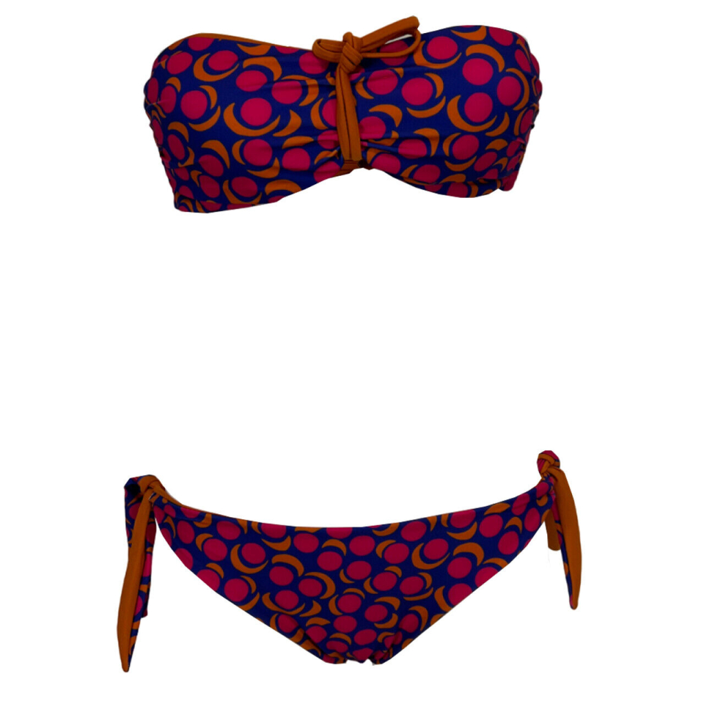 JUSTMINE bikini fascia foderata double-face fuxia/cuoio JCOBKSS24-B2770 1057 MADE IN ITALY