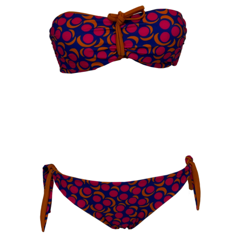 JUSTMINE bikini fascia foderata double-face fuxia/cuoio JCOBKSS24-B2770 1057 MADE IN ITALY