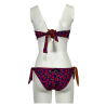 JUSTMINE bikini fascia foderata double-face fuxia/cuoio 1057 MADE IN ITALY