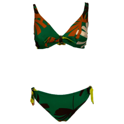 JUSTMINE bikini vela double-face coppa C verde/giallo/arancio  JCOBKSS24-B2699C 1055 MADE IN ITALY