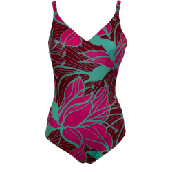 FEELING by JUSTMINE costume intero coppa C acqua/fuxia/amarena  FCOINSS24-A784C 6056 MADE IN ITALY