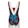 FEELING by JUSTMINE turquoise/red/black cherry one-piece swimsuit 6059 MADE IN ITALY