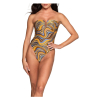 WIKINI light blue/yellow/gold lurex one-piece swimsuit CLEMENTINA 24D20L MADE IN ITALY