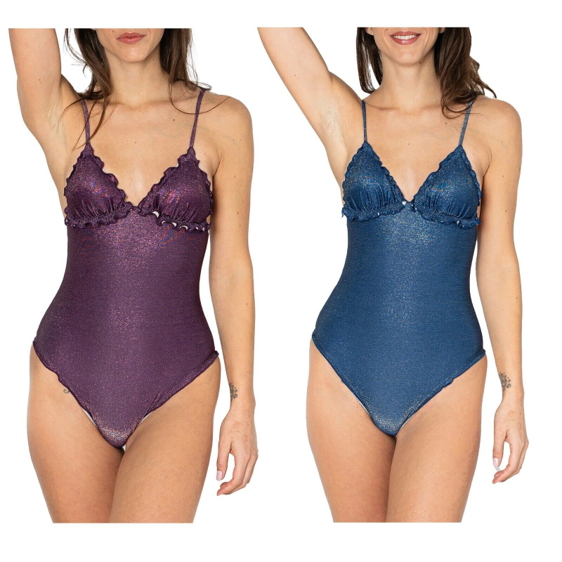 WIKINI lurex one-piece swimsuit INTERO FRU FRU MADE IN ITALY
