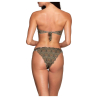 WIKINI green patterned bandeau bikini FASCIA FRU FRU 24CO39 MADE IN ITALY