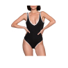 WIKINI black one-piece swimsuit with white profiles VIOLANTE 24RF82 MADE IN ITALY