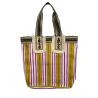 ORDI.TO multicolor striped recycled plastic beach bag BRENDA MADE IN INDIA