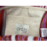 ORDI.TO striped recycled plastic beach bag fuchsia/red/orange multicolor KELLY MADE IN INDIA
