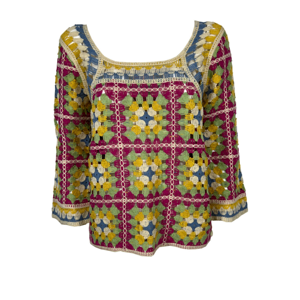 MD'M multicolor crochet sweater 8.50.097.03 in cotton