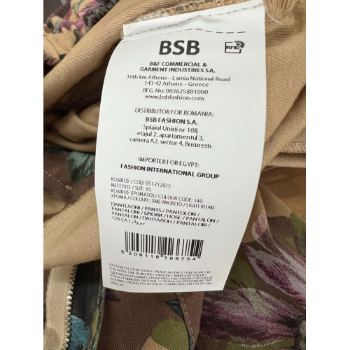 BSB pantalone combat floreale 051-212015 100% cotone