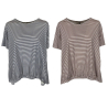TREBARRABI maxi flared striped t-shirt 3S23-TEA GIRI 100% cotton MADE IN ITALY