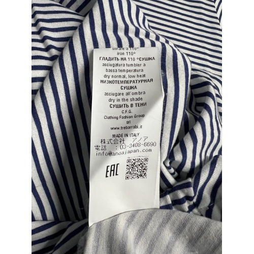 TREBARRABI maxi flared striped t-shirt 3S23-TEA GIRI 100% cotton MADE IN ITALY
