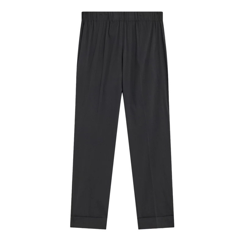 SEMICOUTURE pantalone donna cotone leggero nero S4SK25 MADE IN ITALY