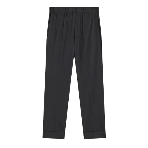 SEMICOUTURE pantalone donna cotone leggero nero S4SK25 MADE IN ITALY