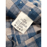 GMF 965 men's checked linen shirt dove grey/aviation 54.L 931323