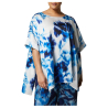 PERSONA by Marina Rinaldi oversized white blouse with light blue print MAGNETE