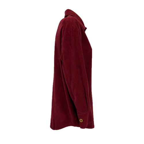 4.10 by BottegaChilometriZero camicia over velluto coste rosso scuro DD23210 MADE IN ITALY