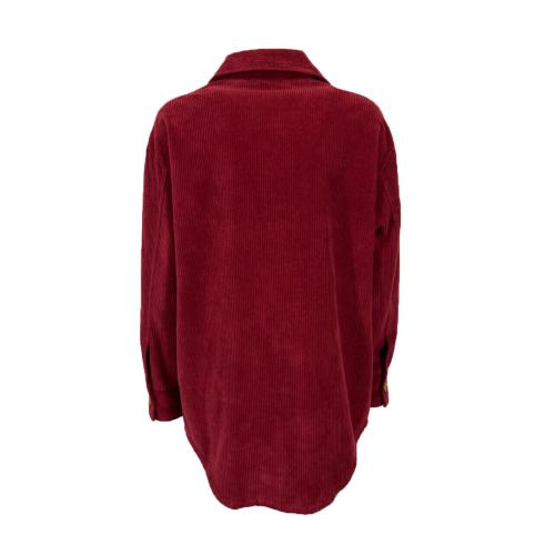 4.10 by BottegaChilometriZero camicia over velluto coste rosso scuro DD23210 MADE IN ITALY