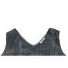 ETICI beige embroidered chambray women's top E1/5734 100% cotton MADE IN ITALY