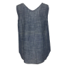 ETICI beige embroidered chambray women's top E1/5734 100% cotton MADE IN ITALY