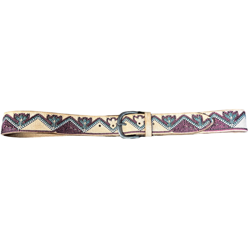 POST & CO men's light leather belt 10053B95 100% leather MADE IN ITALY