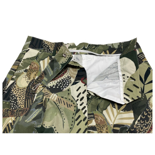 MYTHS green patterned women's trousers art 21D09 413 cotton MADE IN ITALY