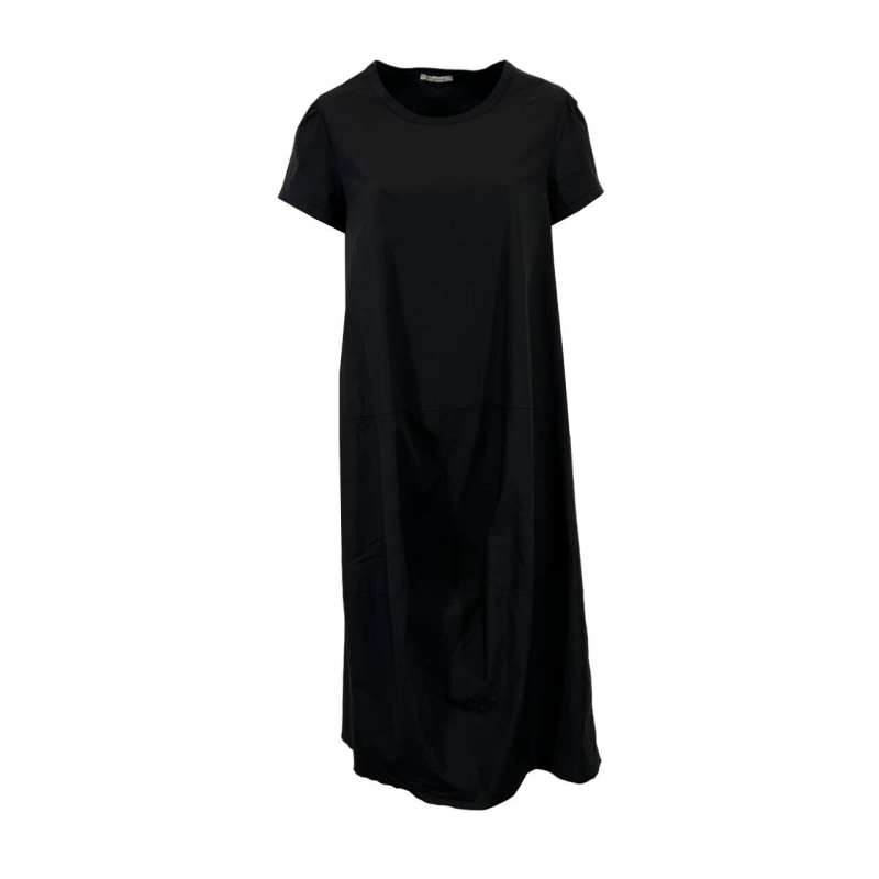 TREBARRABI women's black egg dress WATERMELON cotton MADE IN ITALY