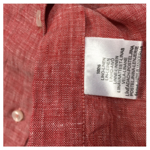 ICON LAB 1961 blue sleeve shirt long sleeve 100% linen