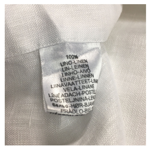 ICON LAB 1961 camicia uomo bianca manica lunga 100% lino