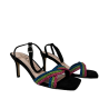 AZAREY black eco-suede women's sandal 531H194