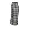 NEIRAMI women's cropped palazzo trousers checked white/black BL12MA MADE IN ITALY