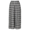 NEIRAMI pantalone donna palazzo cropped quadri bianco/nero BL12MA MADE IN ITALY